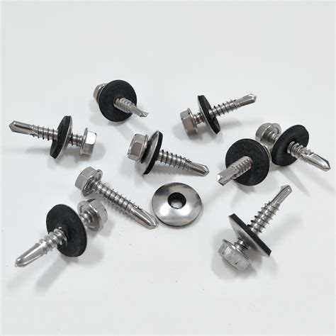 sheet metal screws rubber washer|stainless steel screws neoprene washer.